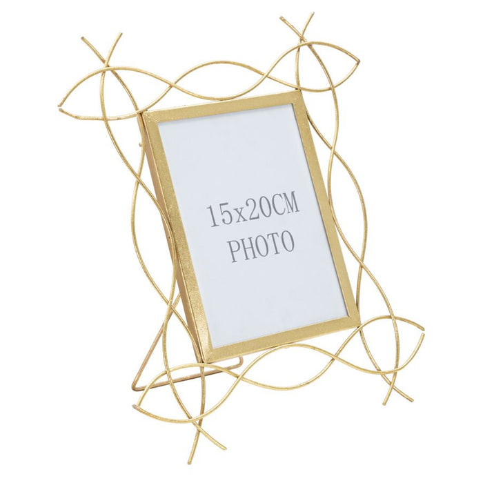 Portafoto Olistic 6, Oro, Metallo, 29,5x1,4x32 cm, Seven Design