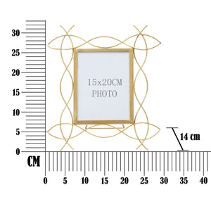 Portafoto Olistic 6, Oro, Metallo, 29,5x1,4x32 cm, Seven Design