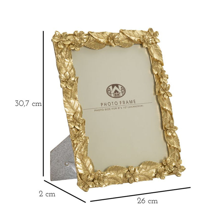 Portafoto Olistic 21, Oro, Poliresina, 26x2x30,7 cm, Seven Design