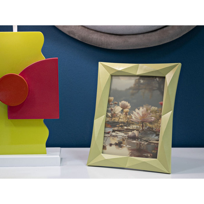 Portafoto Olistic 46, Verde, Poliresina, 21,5x2,5x25,8 cm, Seven Design