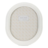 Portafoto Olistic 53, Bianco, Poliresina, 25x2x30 cm, Seven Design