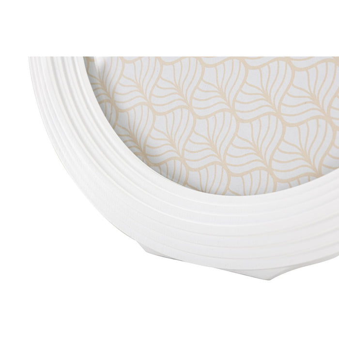 Portafoto Olistic 53, Bianco, Poliresina, 25x2x30 cm, Seven Design