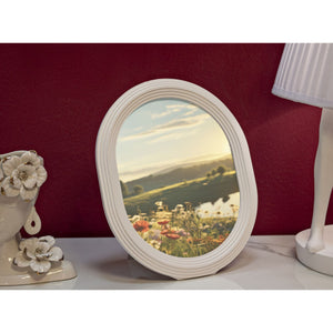 Portafoto Olistic 53, Bianco, Poliresina, 25x2x30 cm, Seven Design