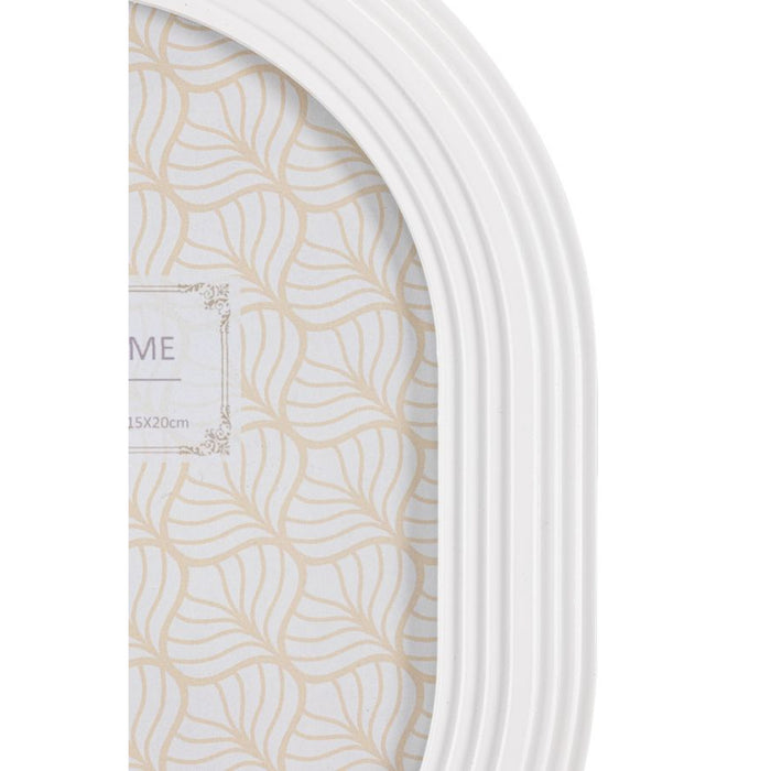 Portafoto Olistic 54, Bianco, Poliresina, 20x2x25 cm, Seven Design