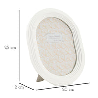 Portafoto Olistic 54, Bianco, Poliresina, 20x2x25 cm, Seven Design