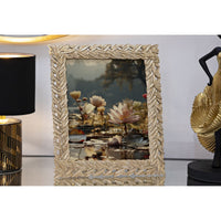 Portafoto Olistic 28, Oro, Poliresina, 26,7x1,8x31,8 cm, Seven Design