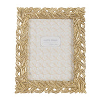 Portafoto Olistic 50, Oro, Poliresina, 21,8x1,8x27 cm, Seven Design