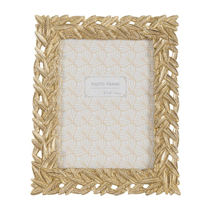 Portafoto Olistic 50, Oro, Poliresina, 21,8x1,8x27 cm, Seven Design