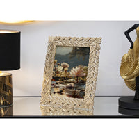 Portafoto Olistic 50, Oro, Poliresina, 21,8x1,8x27 cm, Seven Design