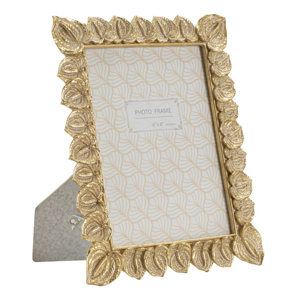 Portafoto Olistic 56, Oro, Poliresina, 20,5x2x26 cm, Seven Design