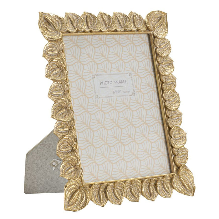 Portafoto Olistic 56, Oro, Poliresina, 20,5x2x26 cm, Seven Design