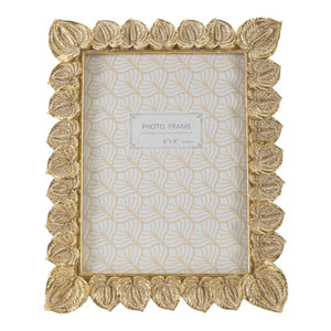 Portafoto Olistic 56, Oro, Poliresina, 20,5x2x26 cm, Seven Design