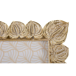 Portafoto Olistic 56, Oro, Poliresina, 20,5x2x26 cm, Seven Design