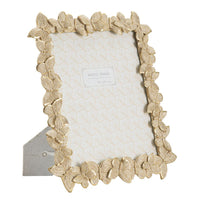 Portafoto Olistic 18, Oro, Poliresina, 27,5x2,6x32,5 cm, Seven Design