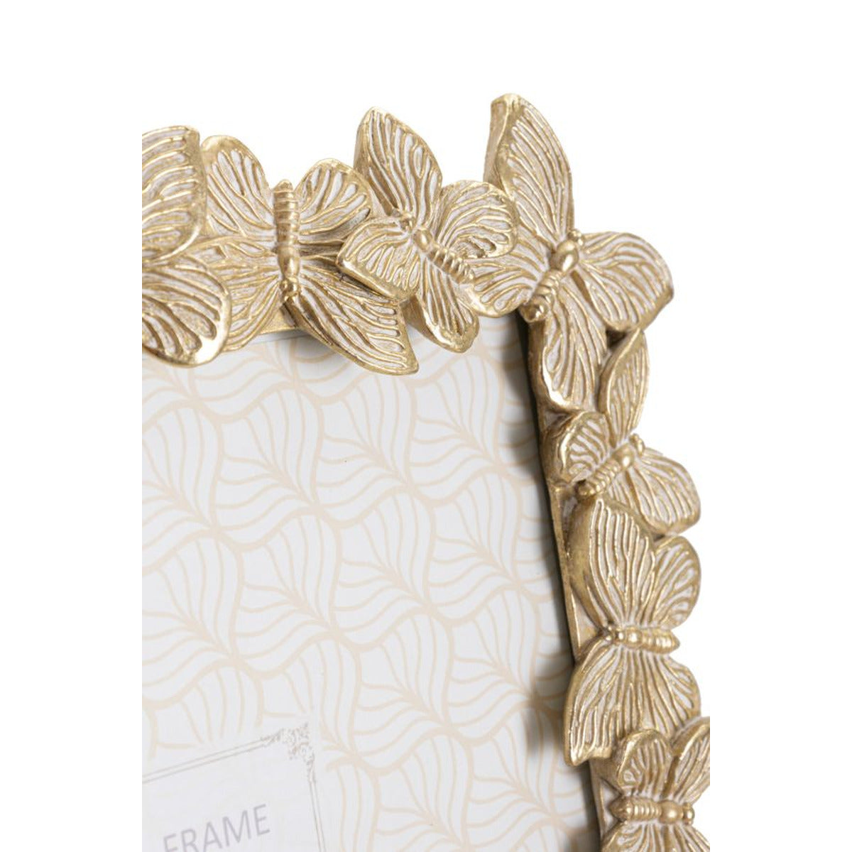 Portafoto Olistic 18, Oro, Poliresina, 27,5x2,6x32,5 cm, Seven Design