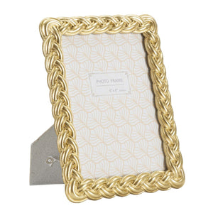 Portafoto Olistic 59, Oro, Poliresina, 19x2x24,5 cm, Seven Design