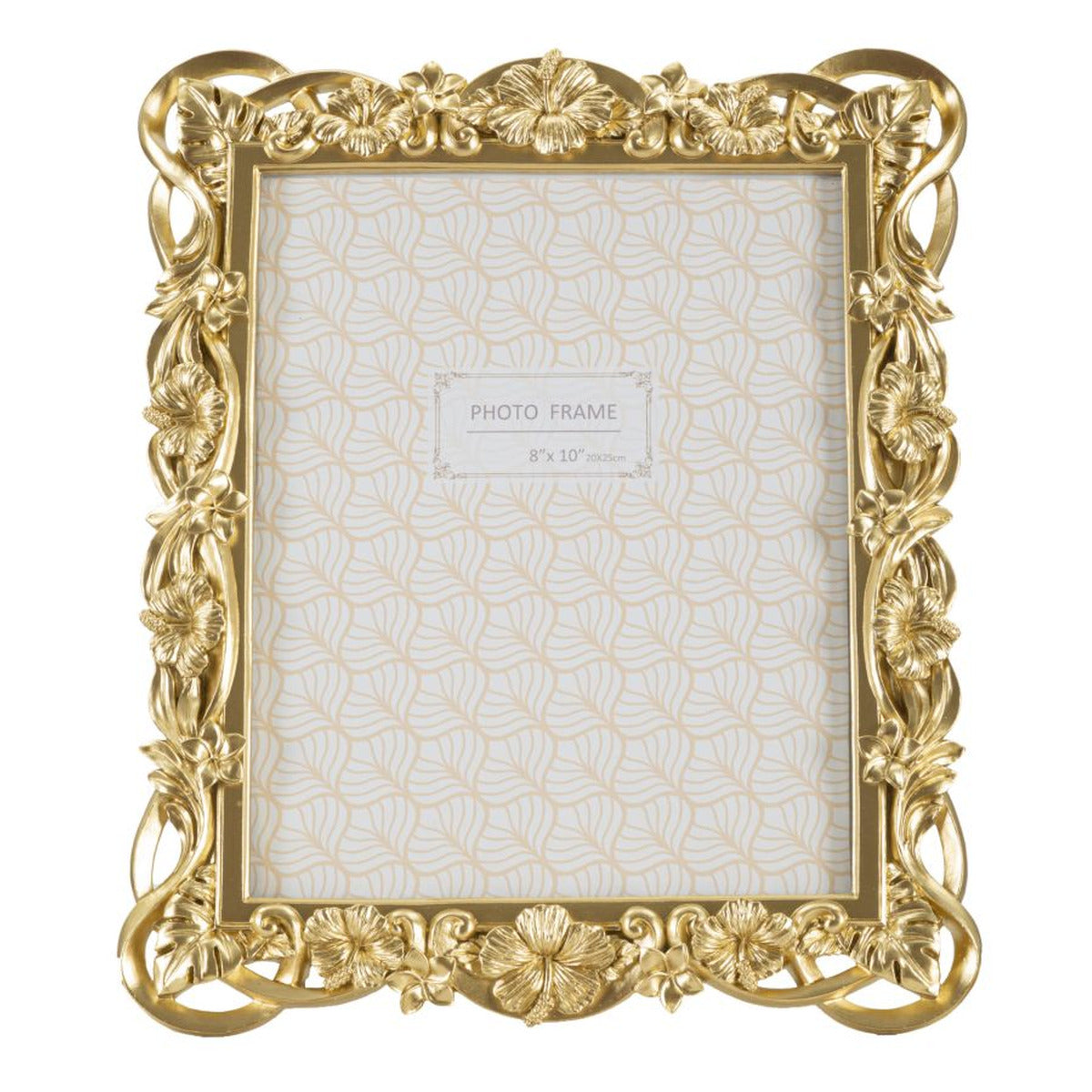 Portafoto Olistic 10, Oro, Poliresina, 27,8x2,5x33,5 cm, Seven Design