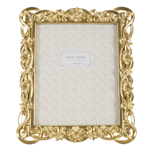 Portafoto Olistic 10, Oro, Poliresina, 27,8x2,5x33,5 cm, Seven Design