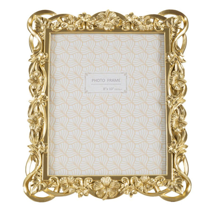 Portafoto Olistic 10, Oro, Poliresina, 27,8x2,5x33,5 cm, Seven Design