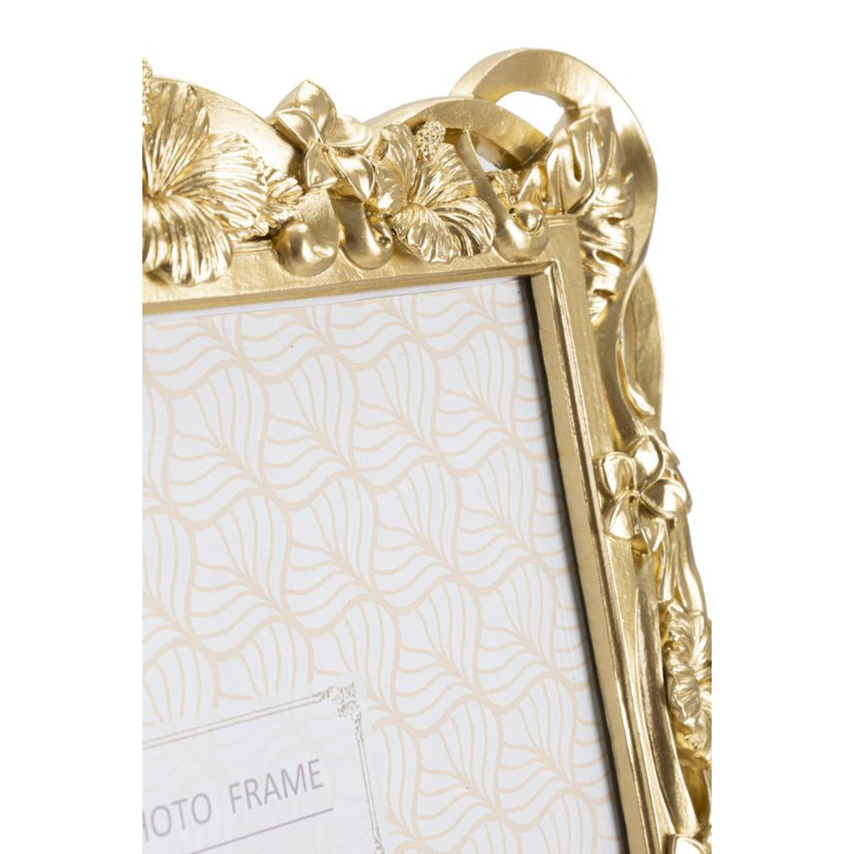 Portafoto Olistic 10, Oro, Poliresina, 27,8x2,5x33,5 cm, Seven Design