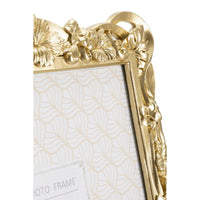 Portafoto Olistic 10, Oro, Poliresina, 27,8x2,5x33,5 cm, Seven Design