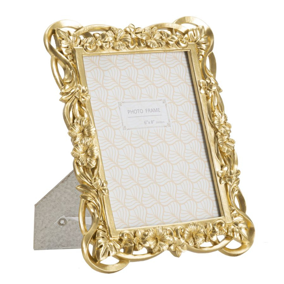 Portafoto Olistic 37, Oro, Poliresina, 22,5x2,5x28 cm, Seven Design