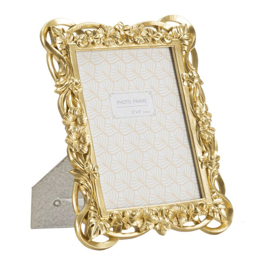 Portafoto Olistic 37, Oro, Poliresina, 22,5x2,5x28 cm, Seven Design