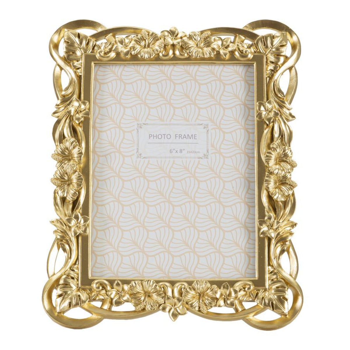 Portafoto Olistic 37, Oro, Poliresina, 22,5x2,5x28 cm, Seven Design