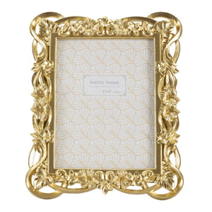 Portafoto Olistic 37, Oro, Poliresina, 22,5x2,5x28 cm, Seven Design