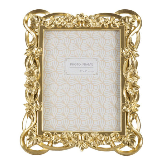 Portafoto Olistic 37, Oro, Poliresina, 22,5x2,5x28 cm, Seven Design