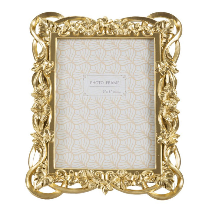 Portafoto Olistic 37, Oro, Poliresina, 22,5x2,5x28 cm, Seven Design