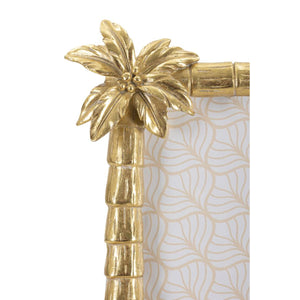 Portafoto Olistic 42, Oro, Poliresina, 30x2,8x26 cm, Seven Design