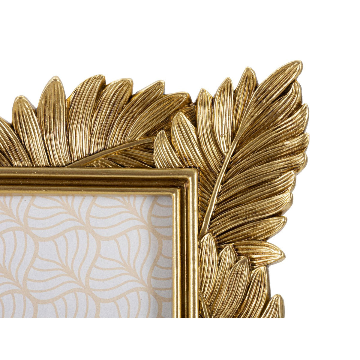 Portafoto Olistic 40, Oro, Poliresina, 23,5x3x28 cm, Seven Design