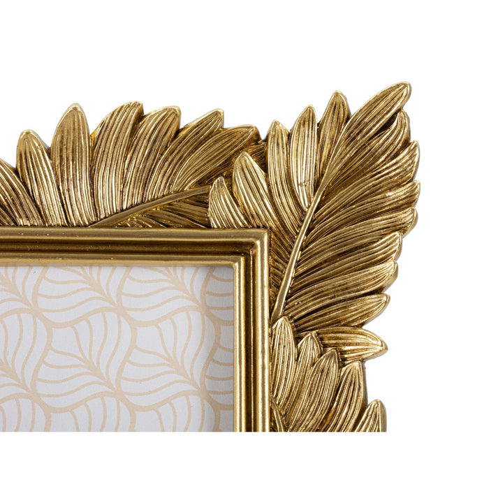 Portafoto Olistic 40, Oro, Poliresina, 23,5x3x28 cm, Seven Design