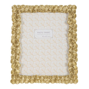 Portafoto Olistic 34, Oro, Poliresina, 25,5x1,8x30,5 cm, Seven Design