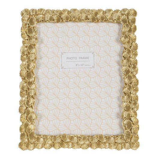 Portafoto Olistic 34, Oro, Poliresina, 25,5x1,8x30,5 cm, Seven Design