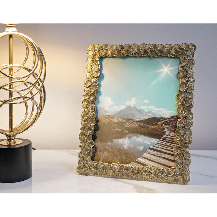 Portafoto Olistic 34, Oro, Poliresina, 25,5x1,8x30,5 cm, Seven Design