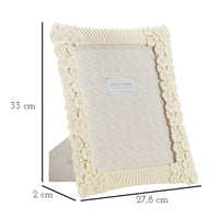 Portafoto Olistic 17, Beige, Poliresina, 27,8x2x33 cm, Seven Design