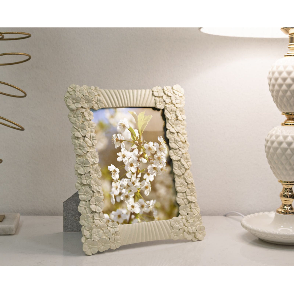 Portafoto Olistic 41, Beige, Poliresina, 22,8x2x28 cm, Seven Design