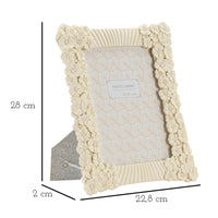 Portafoto Olistic 41, Beige, Poliresina, 22,8x2x28 cm, Seven Design