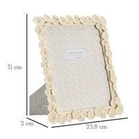 Portafoto Olistic 31, Beige, Poliresina, 25,8x2x31 cm, Seven Design