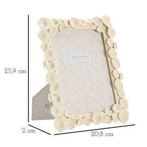 Portafoto Olistic 58, Beige, Poliresina, 20,8x2x25,9 cm, Seven Design