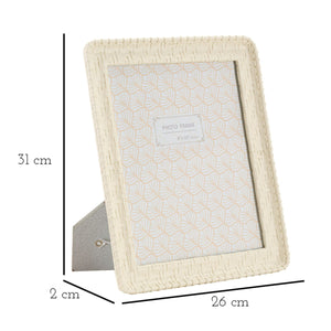 Portafoto Olistic 30, Beige, Poliresina, 26x2x31 cm, Seven Design