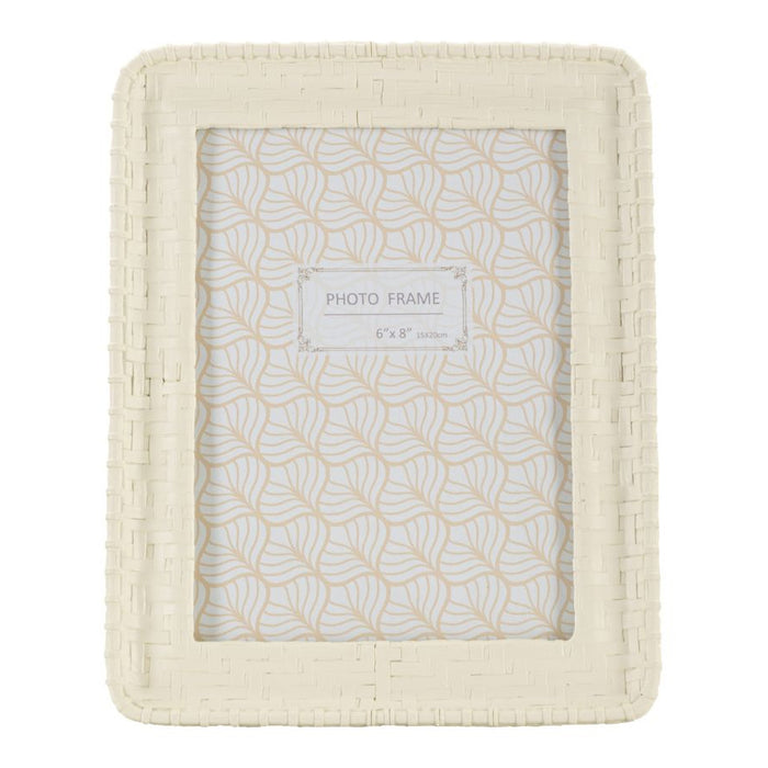 Portafoto Olistic 57, Beige, Poliresina, 20,5x2x25,5 cm, Seven Design