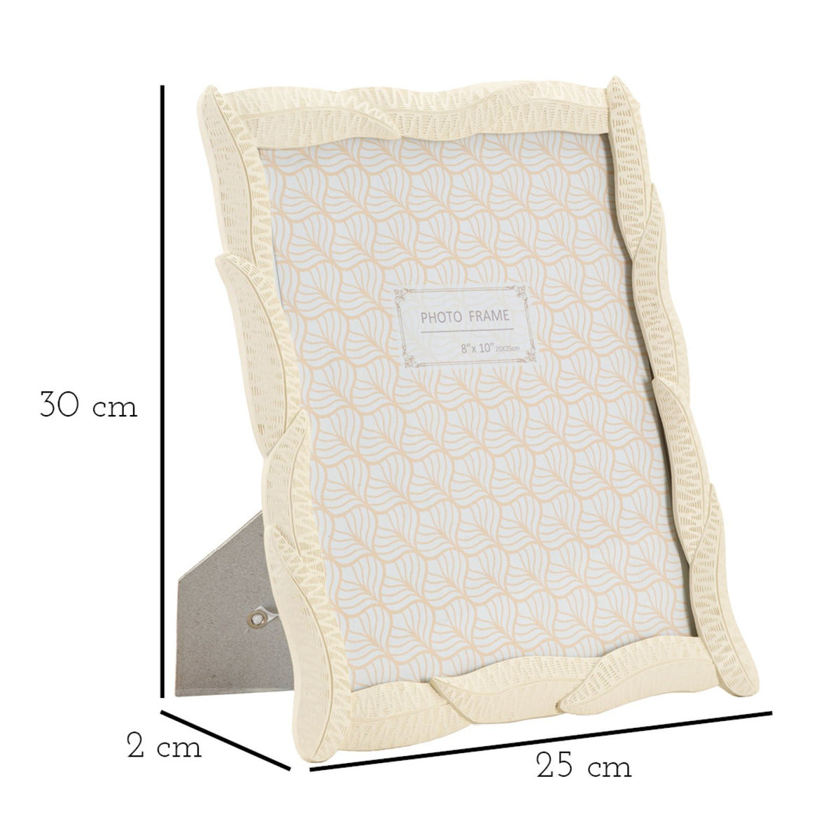 Portafoto Olistic 36, Beige, Poliresina, 25x2x30 cm, Seven Design