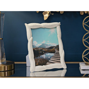 Portafoto Olistic 62, Beige, Poliresina, 19,8x2x24,8 cm, Seven Design