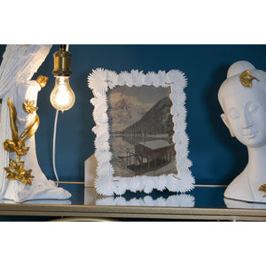 Portafoto Olistic 24, Bianco, Poliresina, 28,5x1,7x33 cm, Seven Design