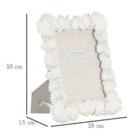 Portafoto Olistic 49, Bianco, Poliresina, 22,7x1,5x28 cm, Seven Design