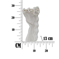 Vaso Decorativo Viso 28, Bianco, Porcellana, 14,8x13x29 cm, Seven Design