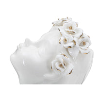 Vaso Decorativo Viso 33, Bianco, Porcellana, 10x14x26 cm, Seven Design